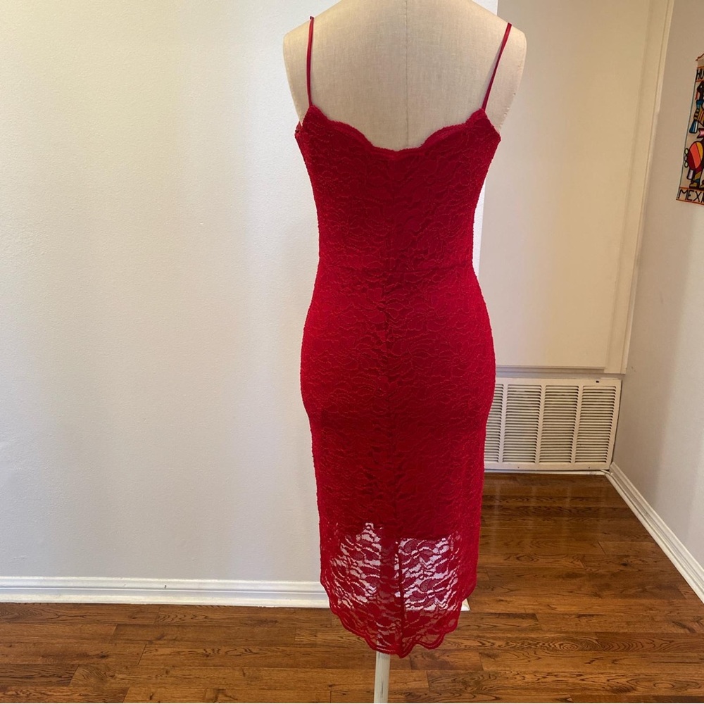 Jump Apparel Red Lace Sexy Dress like new 1/2 Jr. Impress on Valentines Day - Picture 2 of 10